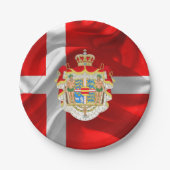 Dänische Wappen Pappteller (Vorderseite)
