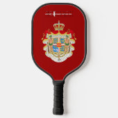 Dänische Wappen Pickleball Schläger (Rückseite)