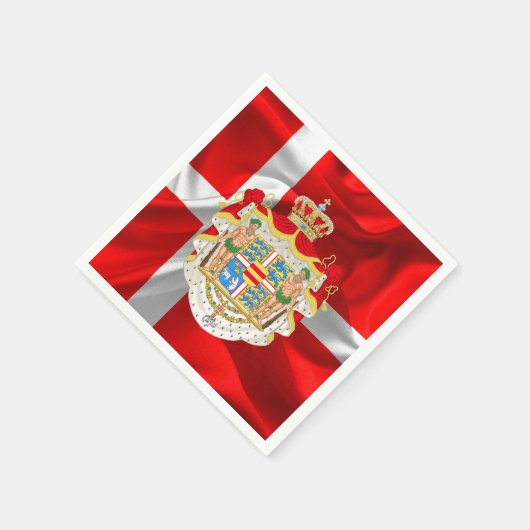 Dänische Wappen Serviette (Ecke)
