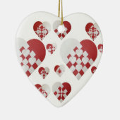 Dänische Weihnachtsherz-Verzierungen Keramik Ornament (Rechts)