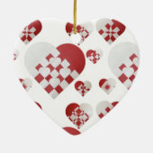 Dänische Weihnachtsherz-Verzierungen Keramik Ornament (Hinten)