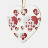 Dänische Weihnachtsherz-Verzierungen Keramik Ornament (Links)