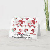 Dänische Weihnachtsherzen Feiertagskarte (Rückseite)