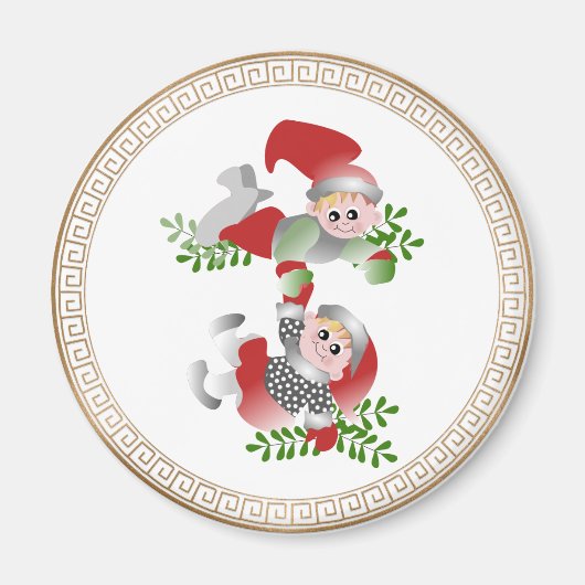 Dänische Weihnachtszahlen Magnet (Vorne)