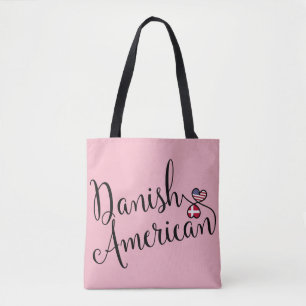 Dänischer Amerikaner entwirrte Herz-Einkaufstüte Tasche