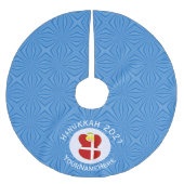 Dänischer Angel Hanukka Flag Personalisiert Polyester Weihnachtsbaumdecke (Vorderseite)