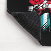 Dänischer Badmintonspieler stolzer Patriot Athlet Mousepad (Ecke)
