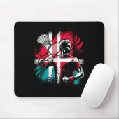 Dänischer Badmintonspieler stolzer Patriot Athlet Mousepad (Mit Mouse)