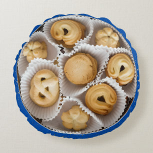Dänischer Butterkeks Rundes Kissen