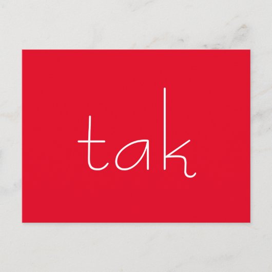 Dänischer Dank Postkarte (Vorderseite)