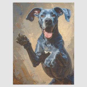 Dänischer Dogge Blau Seidenpapier