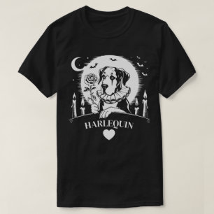 Dänischer Dogge HARLEKIN HERZ T-Shirt