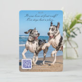 Dänischer Dogge LIEBE AUF DEN ERSTEN BLICK Save-th Save The Date (Stehend Vorderseite)