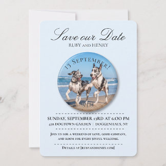 Dänischer Dogge LIEBE AUF DEN ERSTEN BLICK Save-th Save The Date