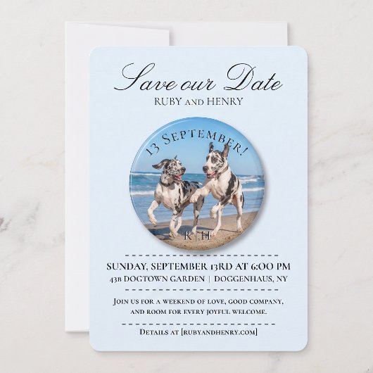 Dänischer Dogge LIEBE AUF DEN ERSTEN BLICK Save-th Save The Date