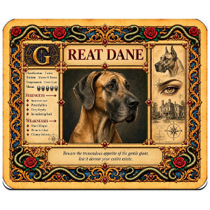 Dänischer Dogge, mittelalterliche Bestiarien-Kunst Mousepad