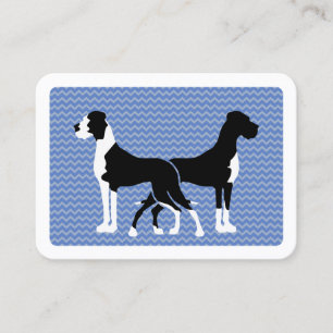 Dänischer Dogge Schwarz Boston Mantel schwarz  Visitenkarte