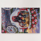 Dänischer Dogge Valentinstag Puzzle (Horizontal)