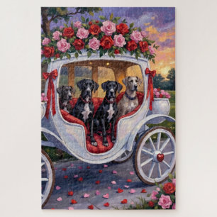 Dänischer Dogge Valentinstag Puzzle
