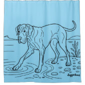 Dänischer Doggen Duschvorhang (Vorderseite)