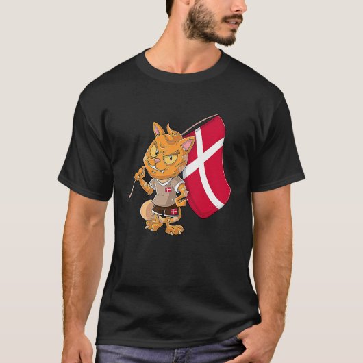 Dänischer Fan-Kater T-Shirt (Vorderseite)