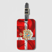 Dänischer FlaggeMantel der Arme Gepäckanhänger (Vorderseite Vertikal)