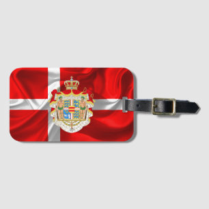 Dänischer FlaggeMantel der Arme Gepäckanhänger