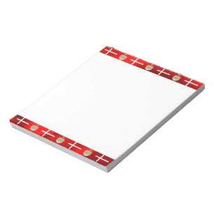 Dänischer FlaggeMantel der Arme Notizblock