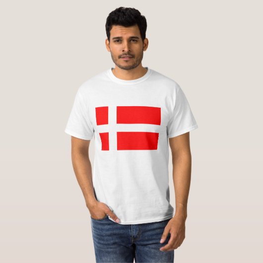 Dänischer Flaggen-T - Shirt (Vorne ganz)