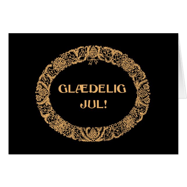 Dänischer Goldeffekt der Weihnachtskartentafel auf (Vorderseite (Horizontal))