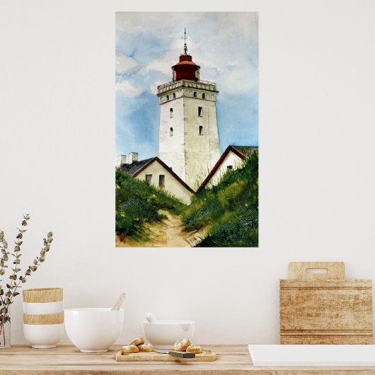 Dänischer Leuchtturm Poster (Küche)