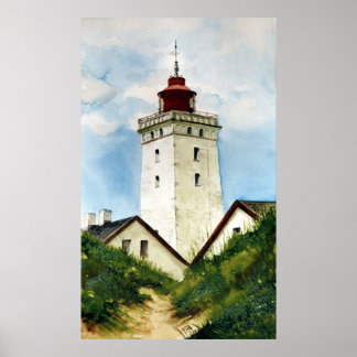 Dänischer Leuchtturm Poster