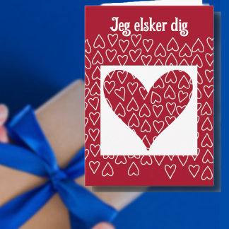 Dänischer Valentinstag Feiertagskarte