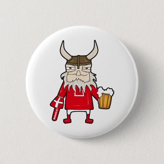 Dänischer Viking-Fan Button (Vorderseite)