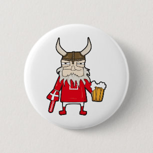 Dänischer Viking-Fan Button
