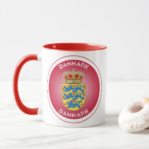 Dänischer Wappen Kreisform  Tasse