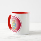 Dänischer Wappen Kreisform  Tasse (Vorderseite Links)