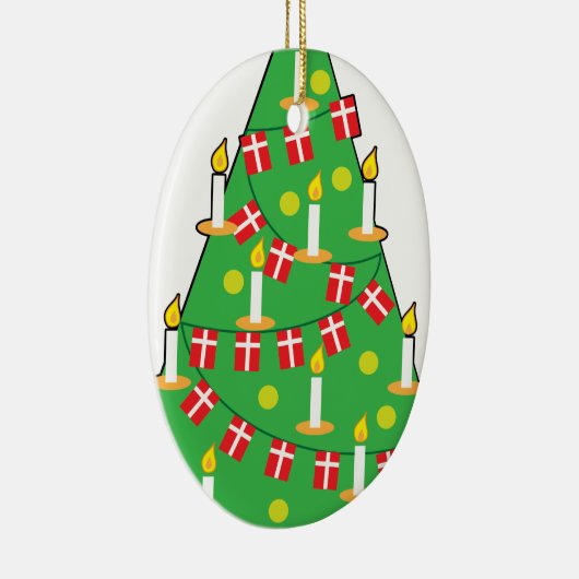 Dänischer Weihnachtsbaum Keramik Ornament (Rechts)