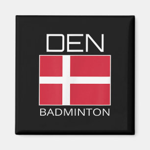 Dänisches Badminton-Team Dänischer Athlet Den Flag Magnet