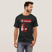 Dänisches Dänemark Landkarte Flag Not Denma T-Shirt (Vorne ganz)