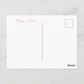 Dänisches Dankeschön Postkarte (Rückseite)
