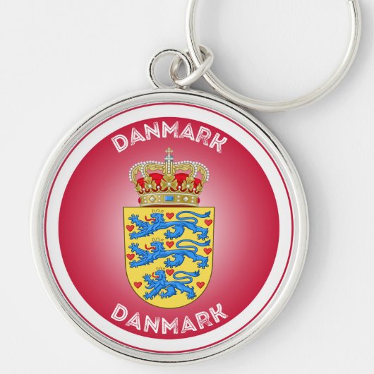 Dänisches Erbe-Emblem Schlüsselanhänger (Vorne)