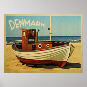 Dänisches Fischerboot Poster