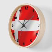 Dänisches Flag-Design Wanduhr (Winkel)