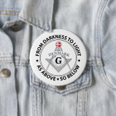 Dänisches Freimaurerei-Zeichen Button (Beispiel)