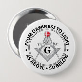Dänisches Freimaurerei-Zeichen Button (Vorne & Hinten)