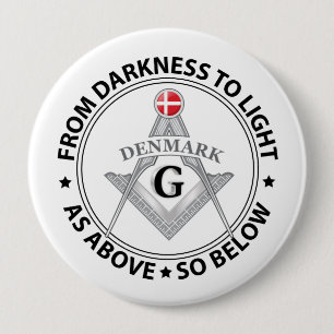 Dänisches Freimaurerei-Zeichen Button