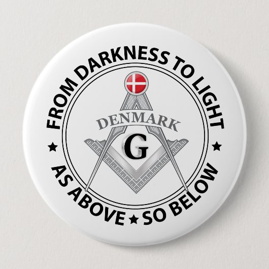 Dänisches Freimaurerei-Zeichen Button (Vorderseite)