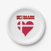 Dänisches Herz Pappteller (Vorderseite)