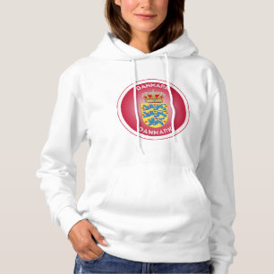 Dänisches Wappen Kreisform  Hoodie